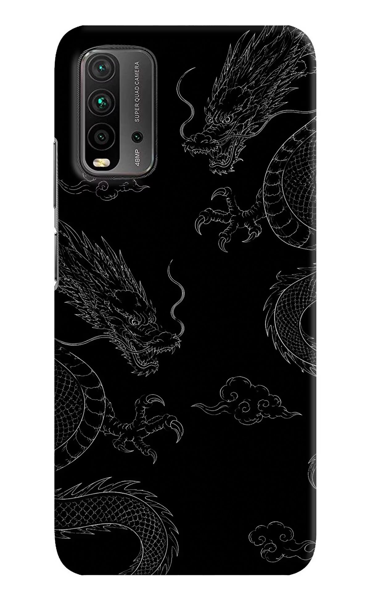 Twin Dragons Redmi 9 Power Hard Case Back Cover by Casekaro