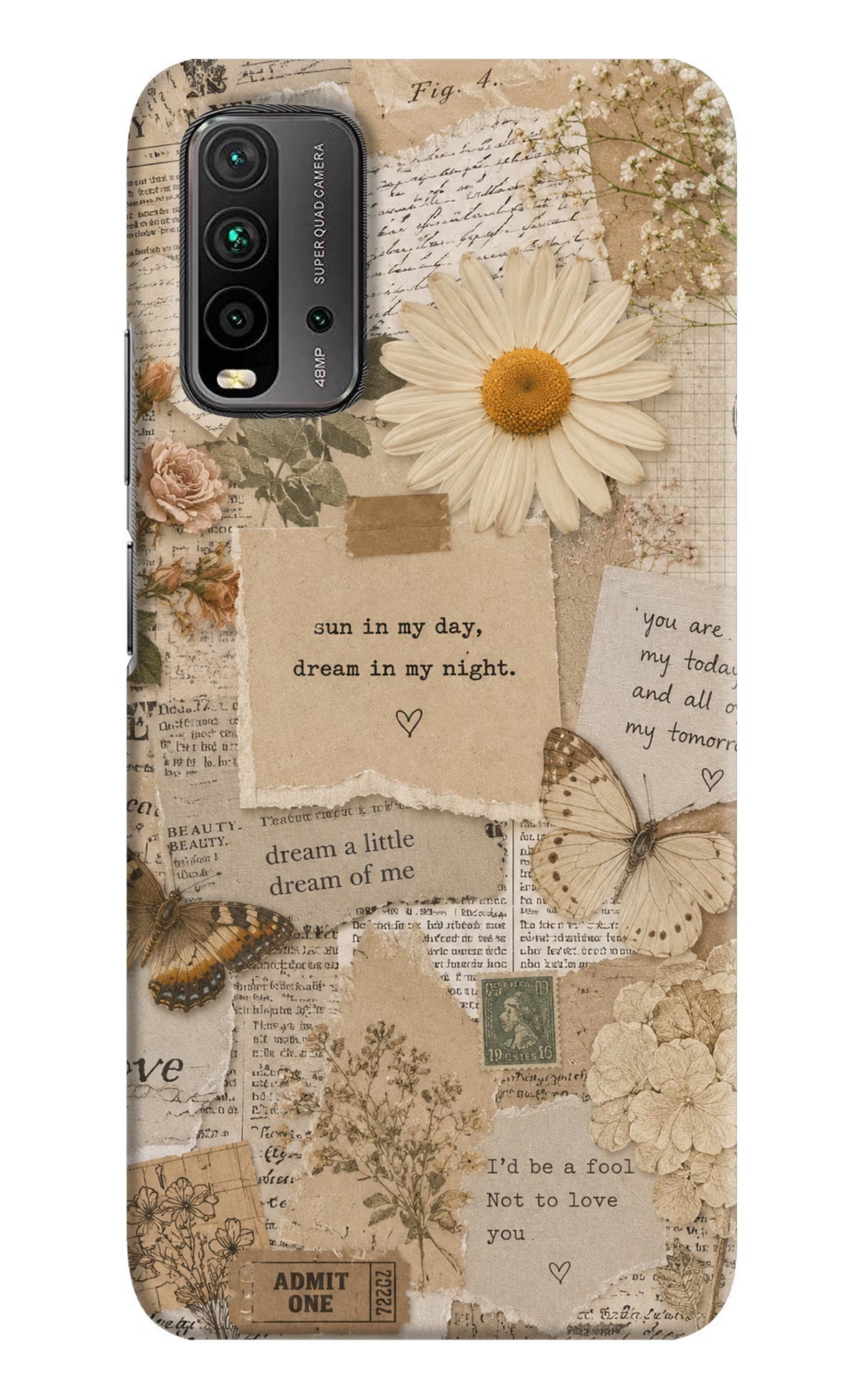 Vintage case Redmi 9 Power Back Cover