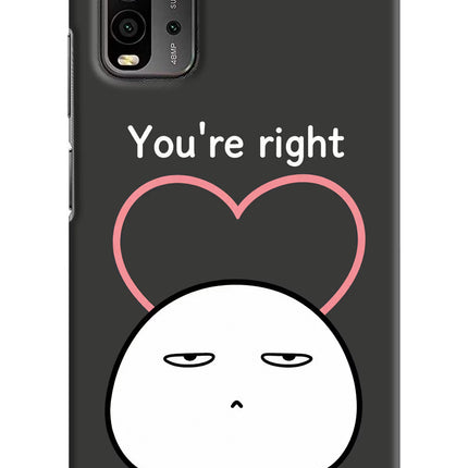 You're Right Redmi 9 Power Hard Case Back Cover by Casekaro
