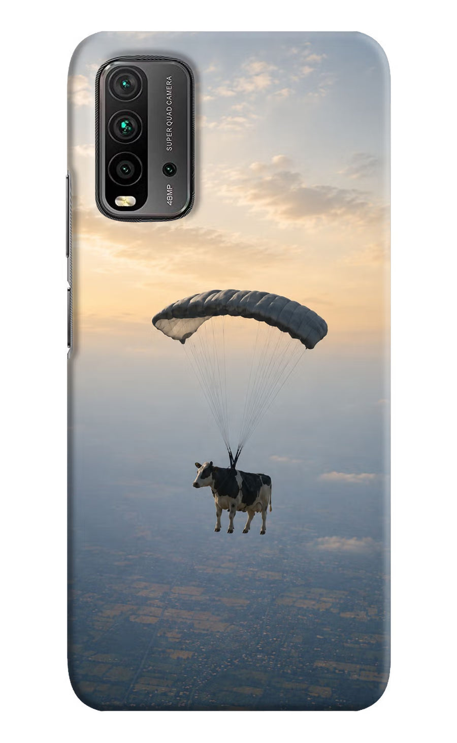 Skydiving Cow Redmi 9 Power Back Cover, Hard case