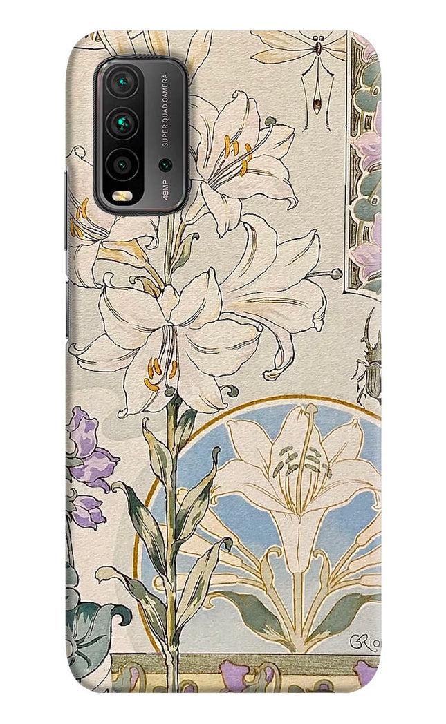 White Lily Redmi 9 Power Hard Case Back Cover by Casekaro