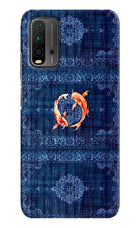 Koi Blue Redmi 9 Power Hard Case Back Cover by Casekaro