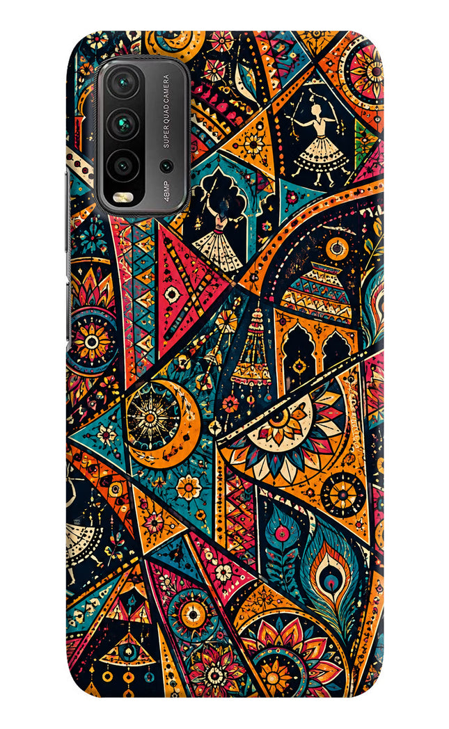 Folk Print Redmi 9 Power Hard Case Back Cover by Casekaro