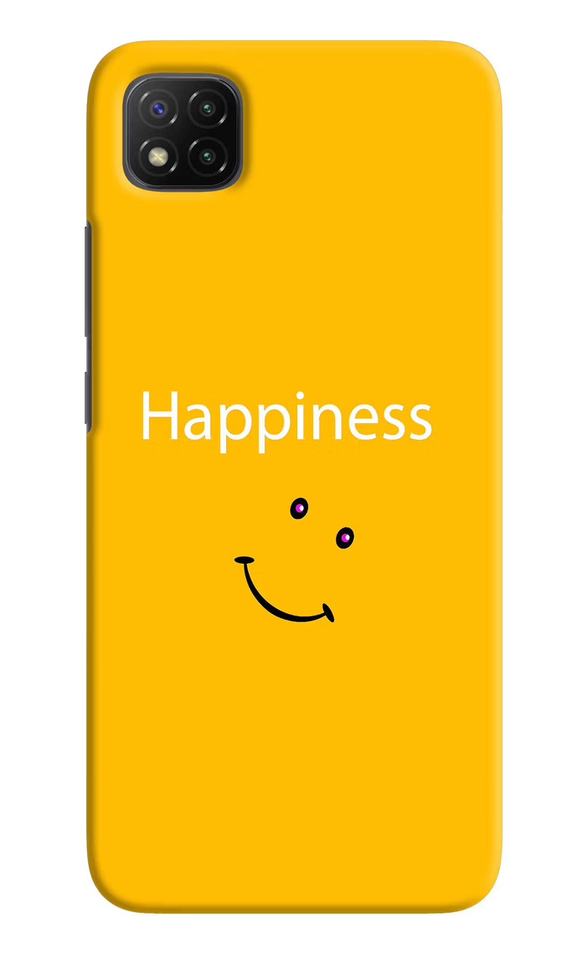 Happiness With Smiley Poco C3 Hard Case Back Cover by Casekaro