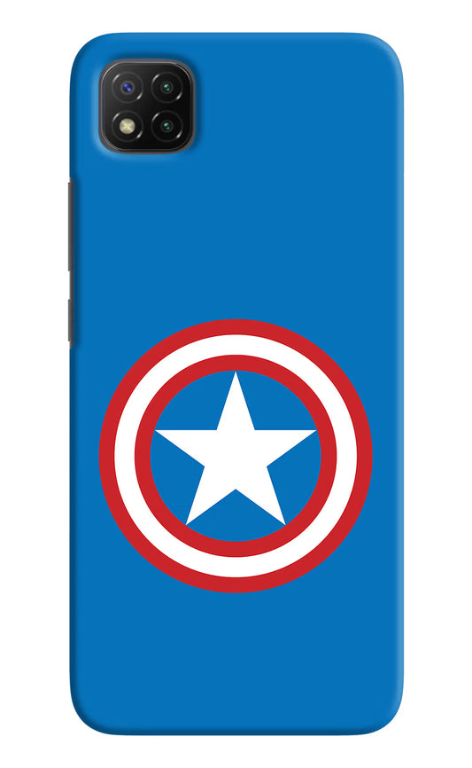 Captain America Logo Poco C3 Hard Case Back Cover by Casekaro