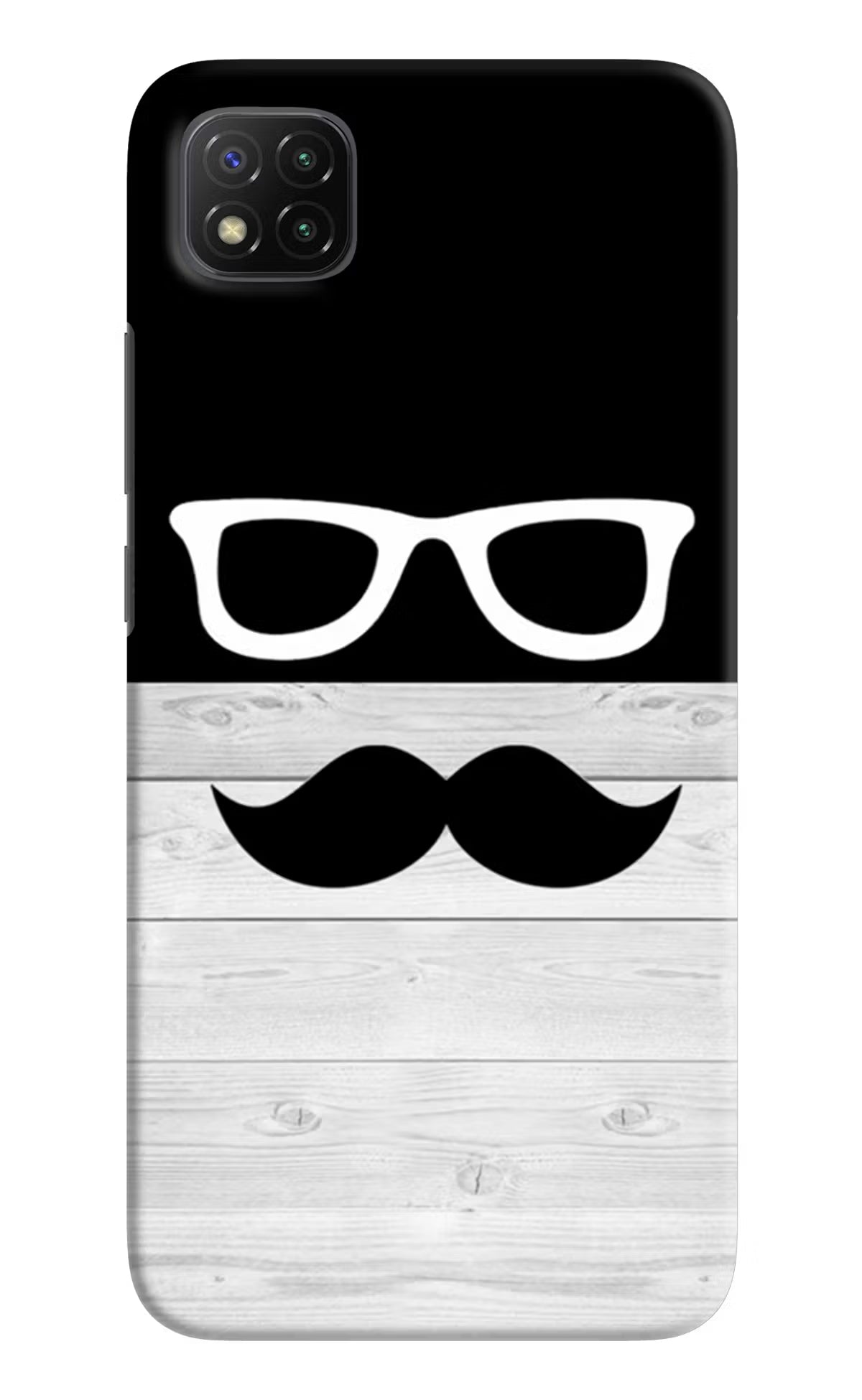 Mustache Poco C3 Hard Case Back Cover by Casekaro