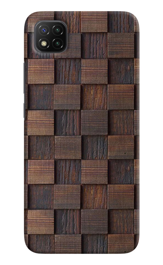 Wooden Cube Design Poco C3 Hard Case Back Cover by Casekaro