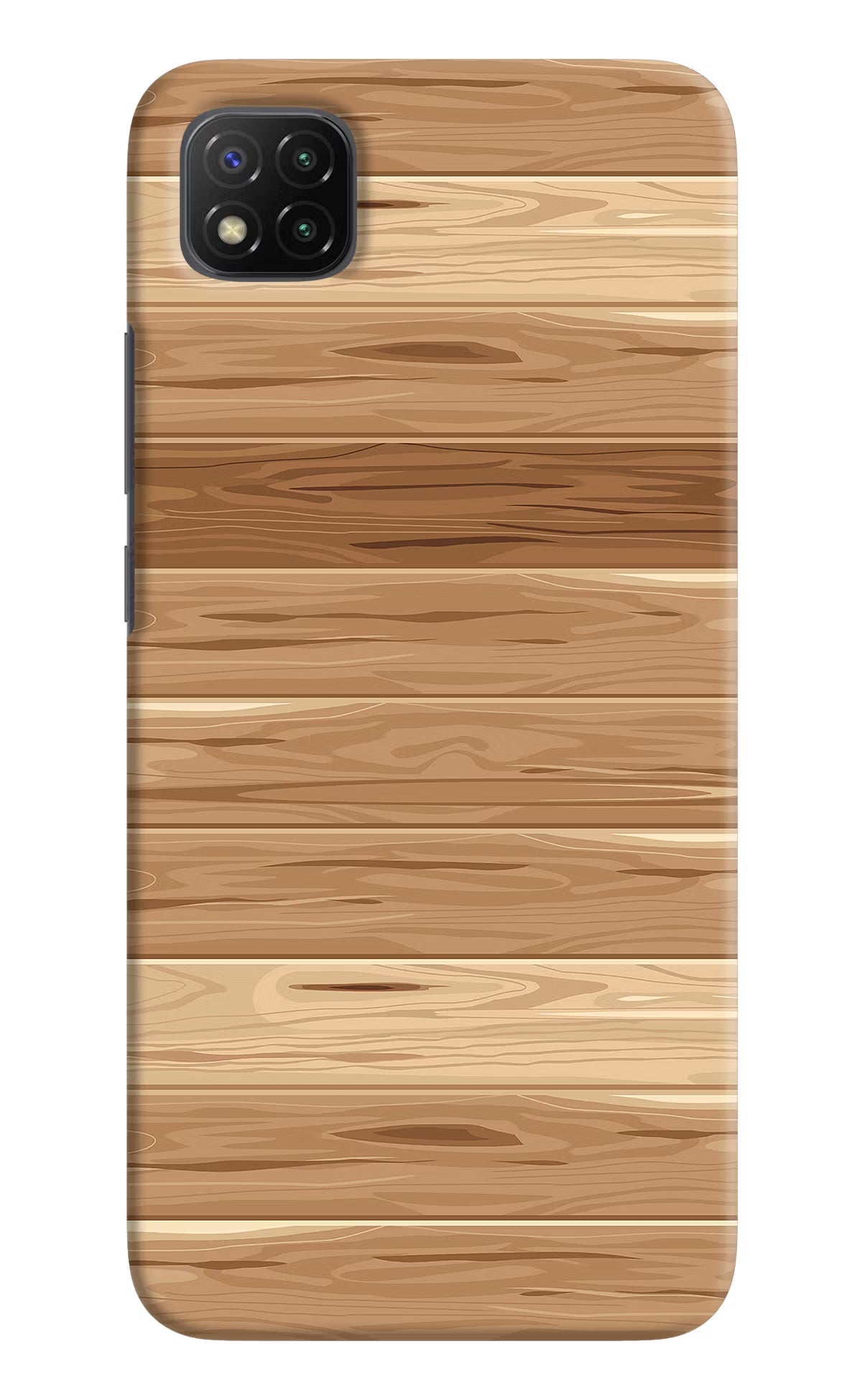 Wooden Vector Poco C3 Hard Case Back Cover by Casekaro