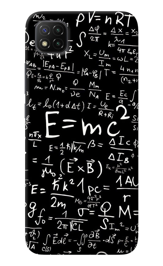 Physics Albert Einstein Formula Poco C3 Back Cover