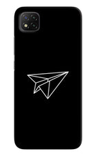 Paper Plane White Poco C3 Hard Case Back Cover by Casekaro