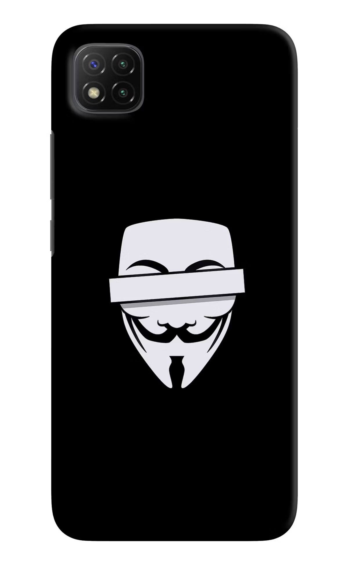 Anonymous Face Poco C3 Hard Case Back Cover by Casekaro
