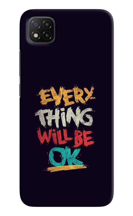 Everything Will Be Ok Poco C3 Hard Case Back Cover by Casekaro