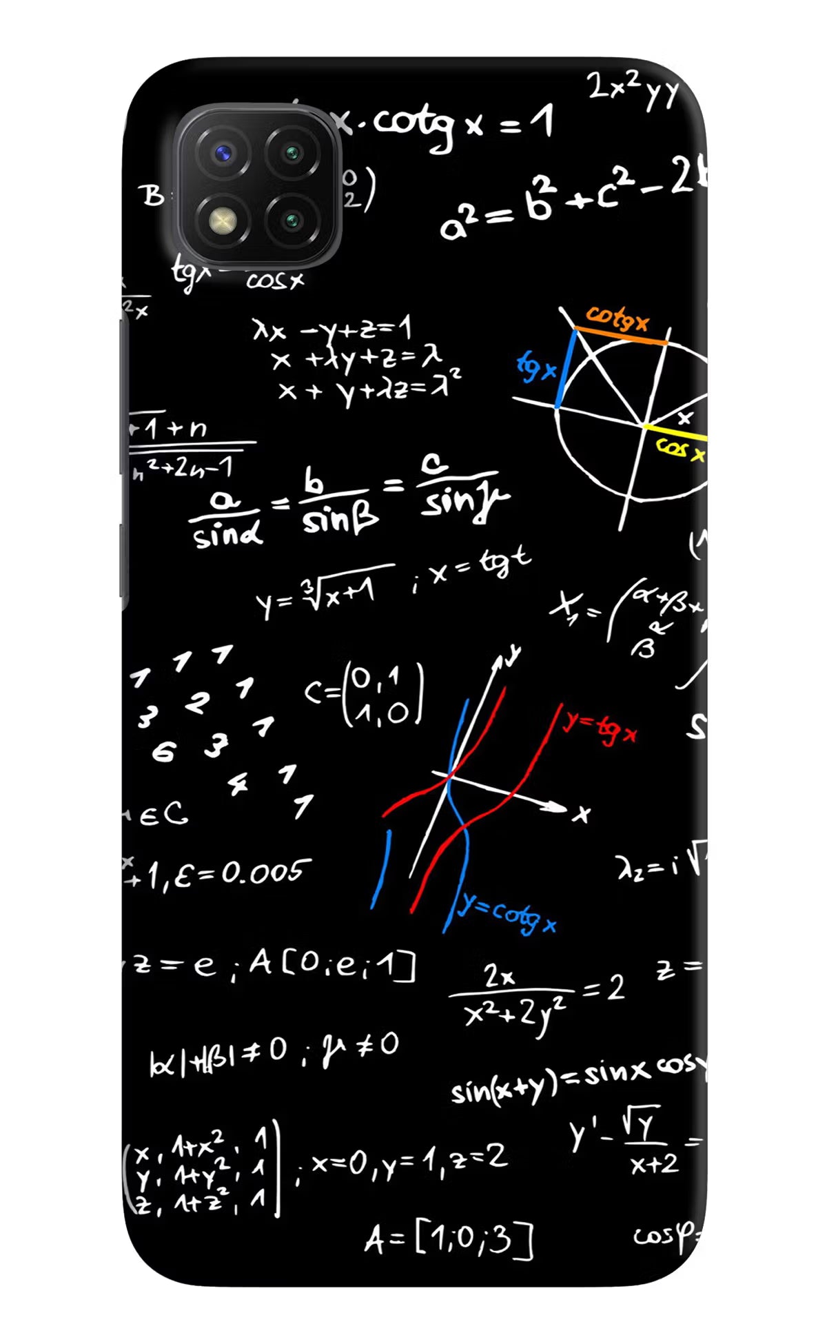 Mathematics Formula Poco C3 Hard Case Back Cover by Casekaro