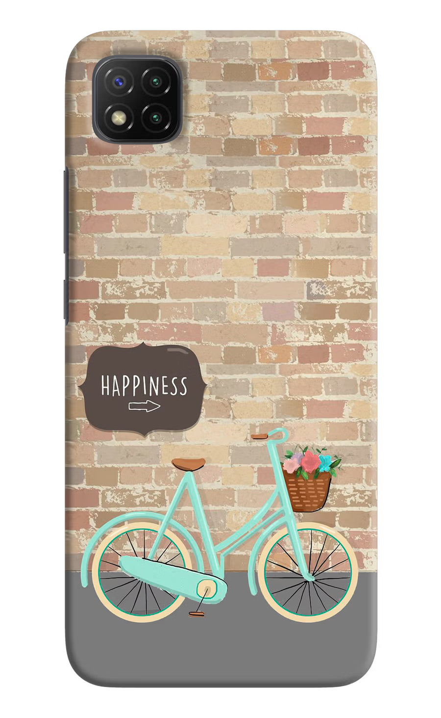 Happiness Artwork Poco C3 Back Cover, Hard case