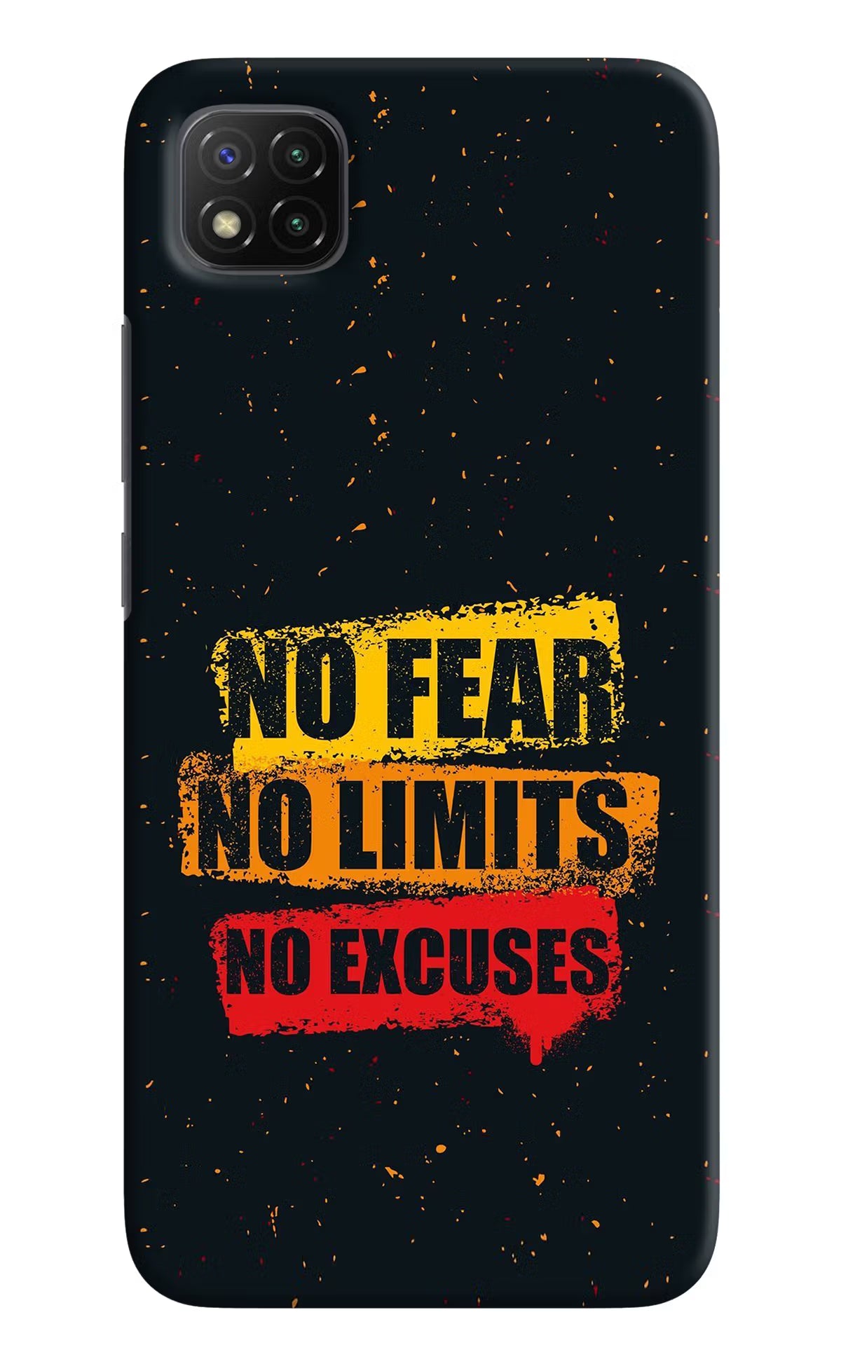 No Fear No Limits No Excuse Poco C3 Hard Case Back Cover by Casekaro