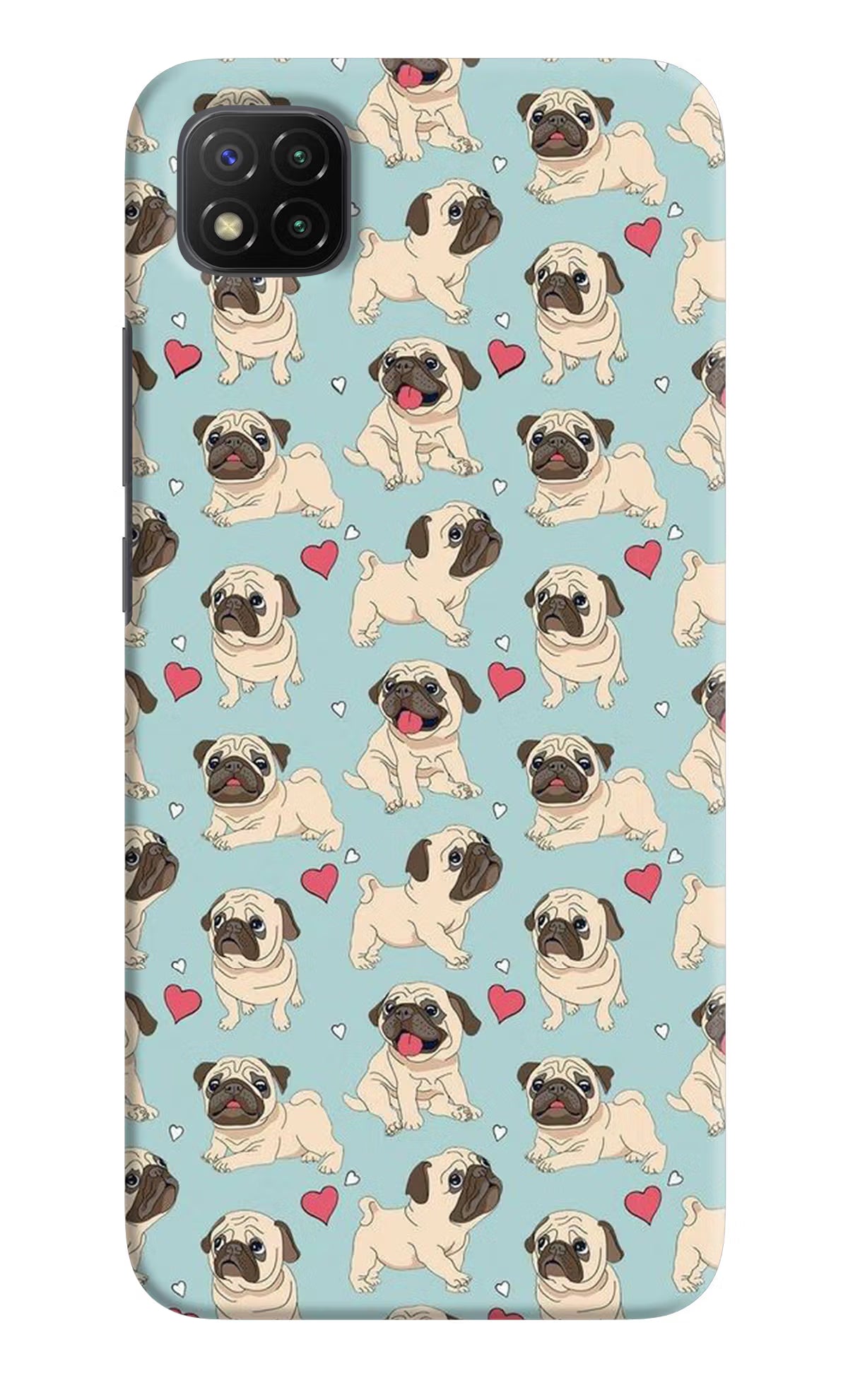 Pug Dog Poco C3 Hard Case Back Cover by Casekaro
