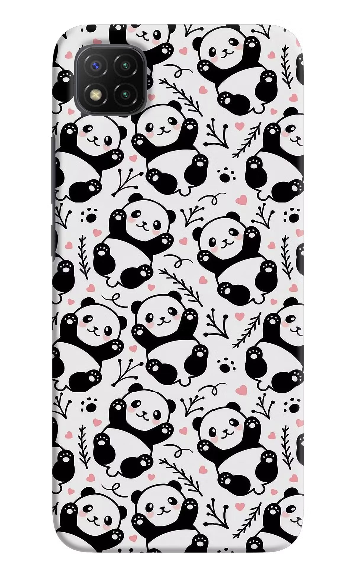 Cute Panda Poco C3 Hard Case Back Cover by Casekaro