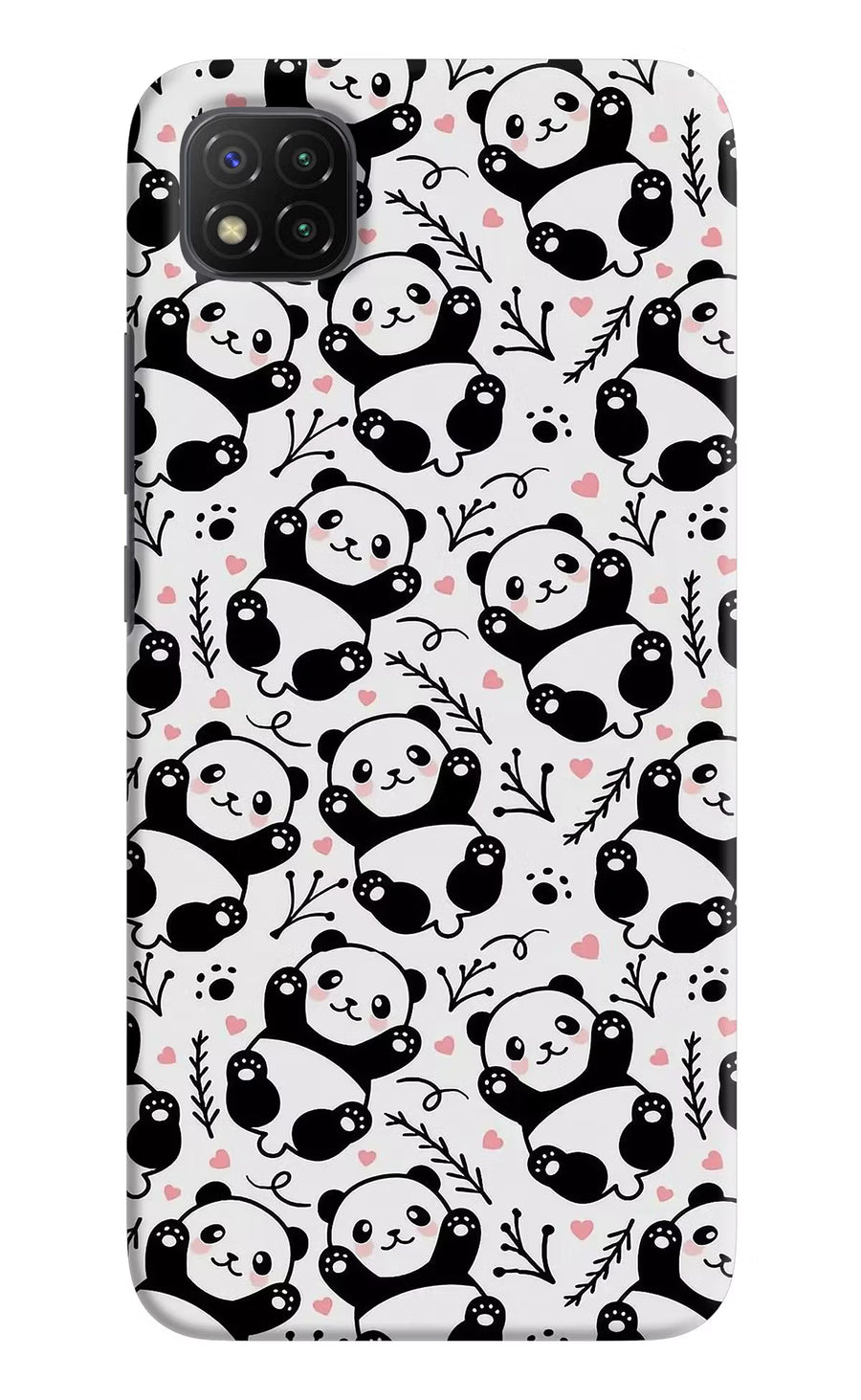 Cute Panda Poco C3 Back Cover, Hard case