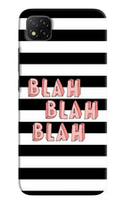 Blah Blah Blah Poco C3 Hard Case Back Cover by Casekaro