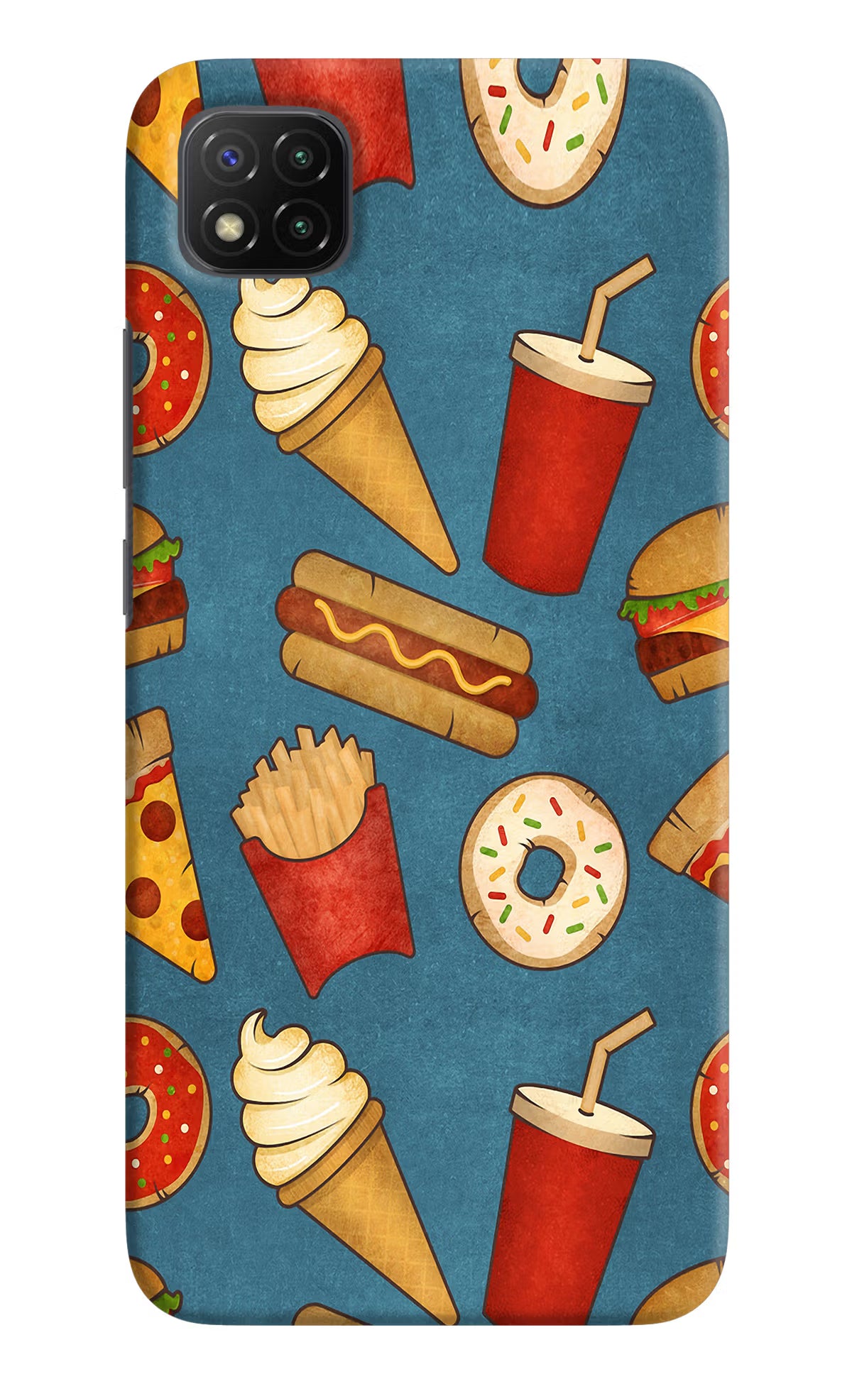 Foodie Poco C3 Hard Case Back Cover by Casekaro