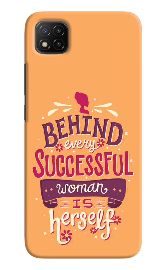 Behind Every Successful Woman There Is Herself Poco C3 Hard Case Back Cover by Casekaro