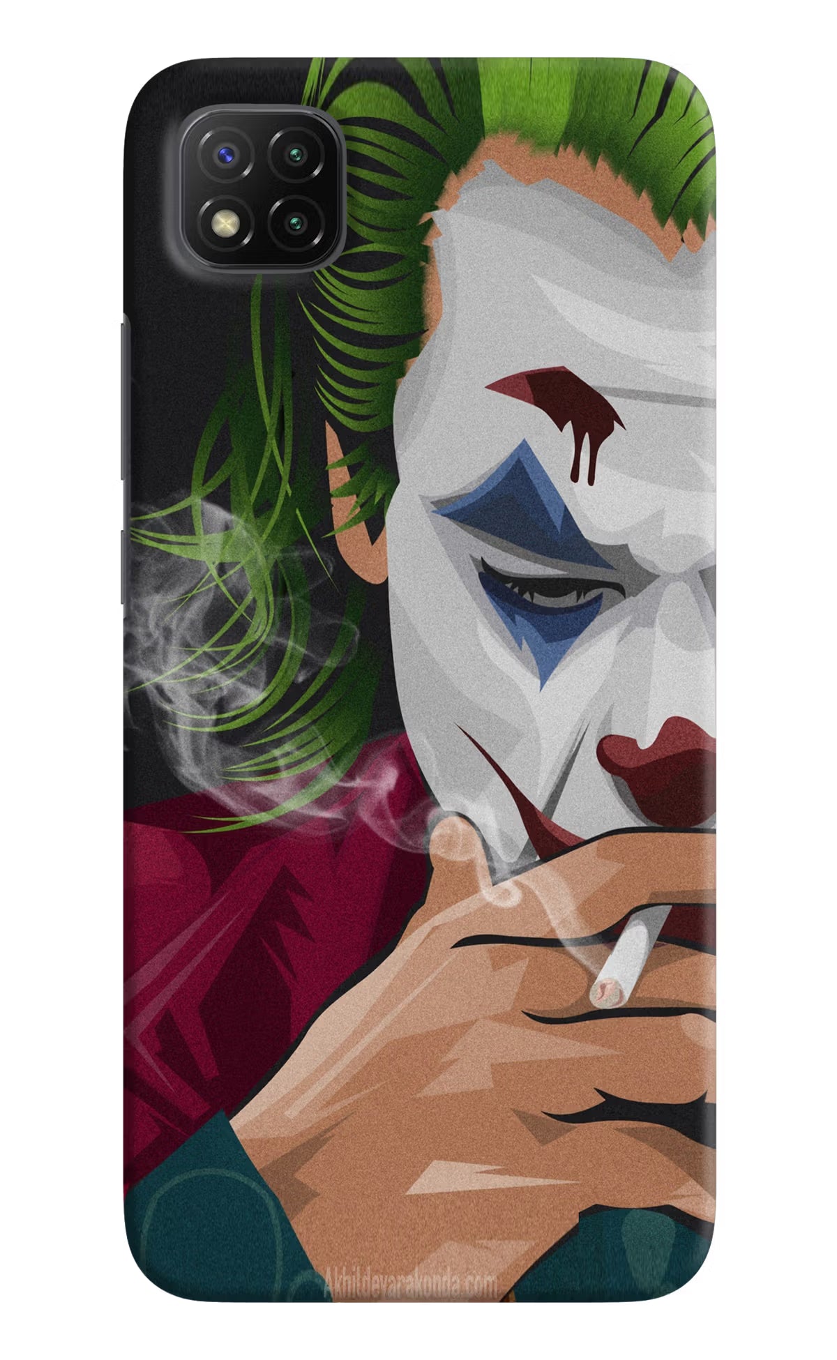 Joker Smoking Poco C3 Hard Case Back Cover by Casekaro
