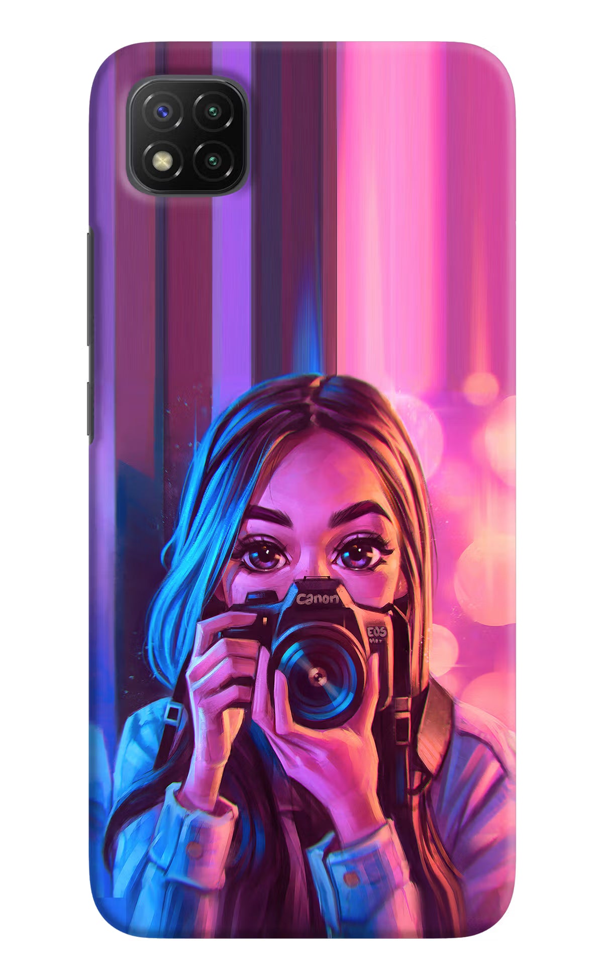 Girl Photographer Poco C3 Hard Case Back Cover by Casekaro