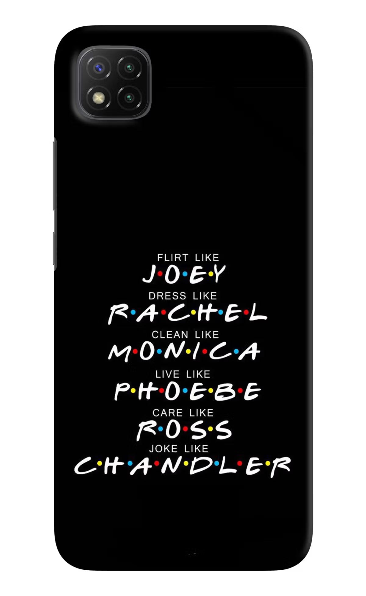 FRIENDS Character Poco C3 Hard Case Back Cover by Casekaro