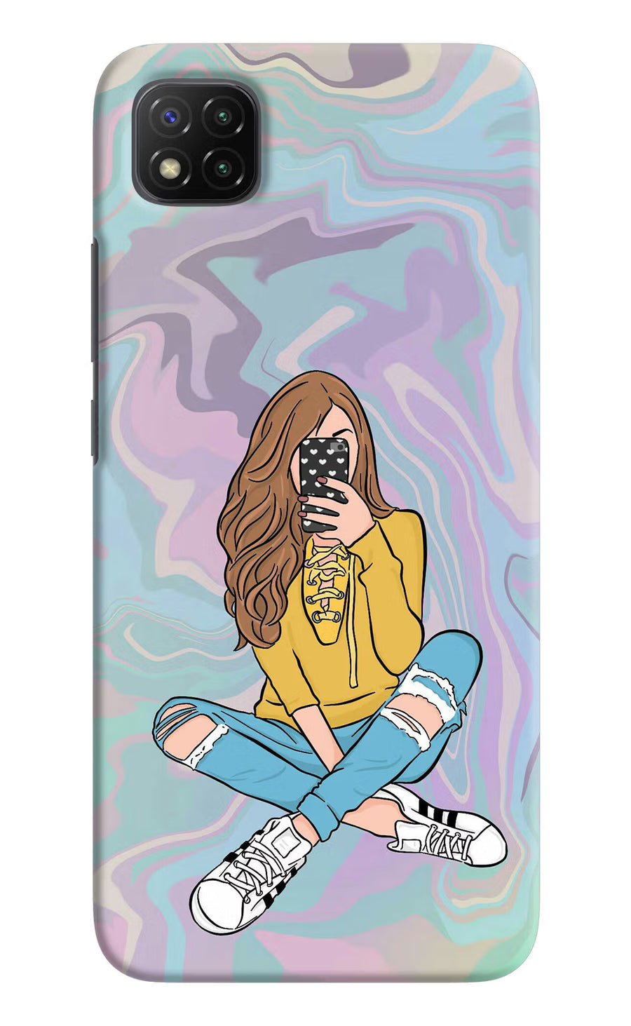 Selfie Girl Poco C3 Back Cover, Hard case