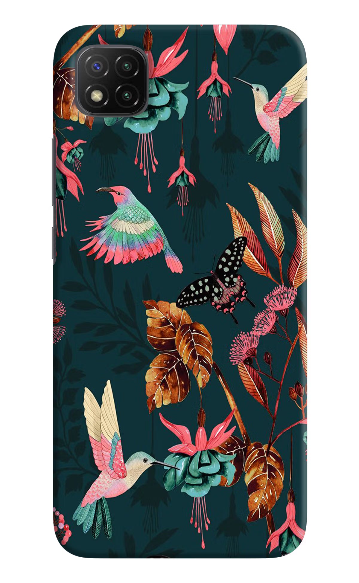Birds Poco C3 Hard Case Back Cover by Casekaro
