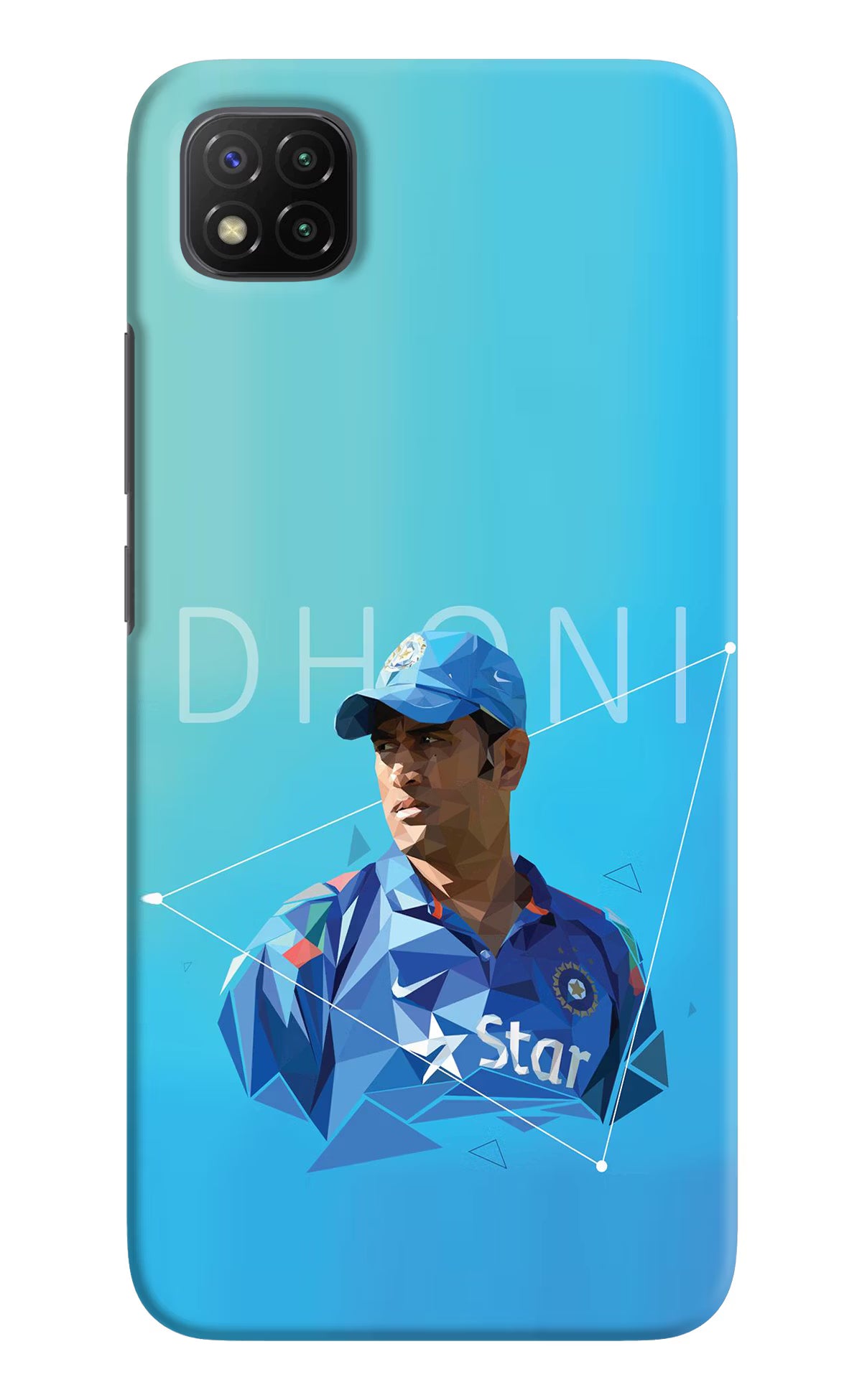 Dhoni Artwork Poco C3 Hard Case Back Cover by Casekaro