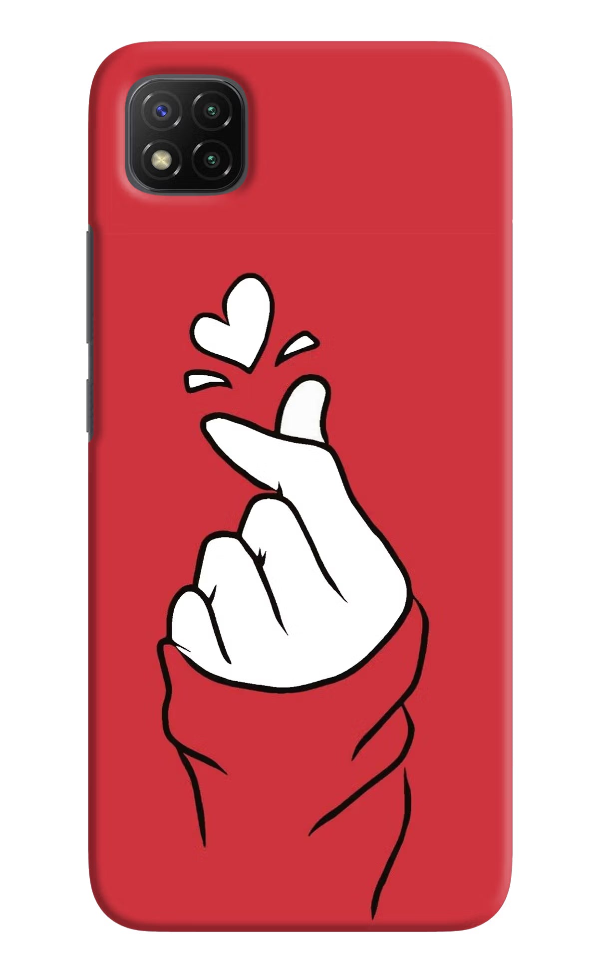 Korean Love Sign Poco C3 Hard Case Back Cover by Casekaro