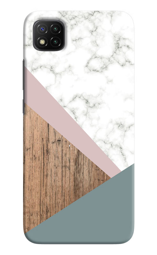 Marble wood Abstract Poco C3 Hard Case Back Cover by Casekaro