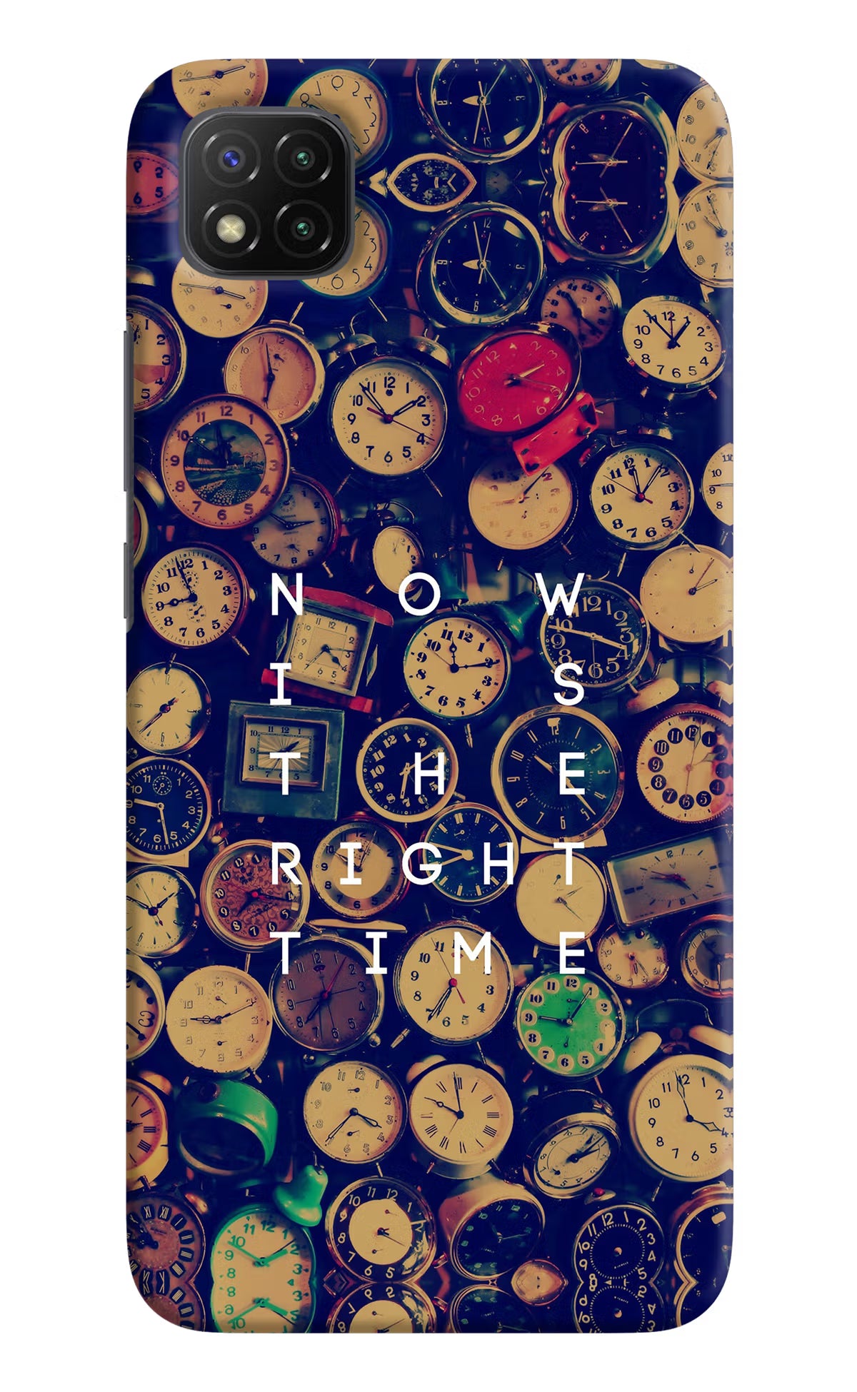 Now is the Right Time Quote Poco C3 Hard Case Back Cover by Casekaro