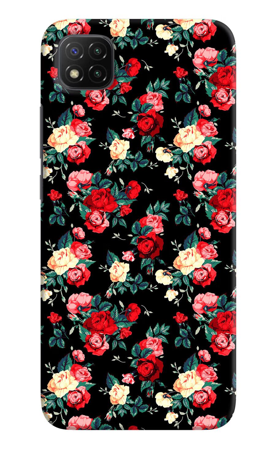 Rose Pattern Poco C3 Back Cover, Hard case