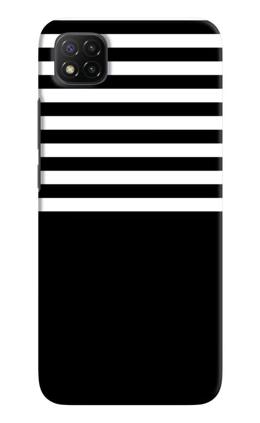 Black and White Print Poco C3 Hard Case Back Cover by Casekaro