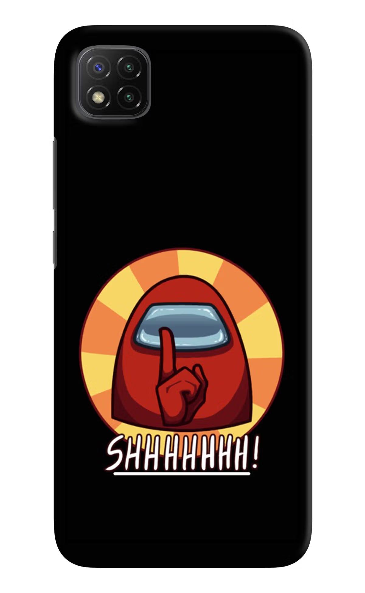 Among Us Shhh! Poco C3 Hard Case Back Cover by Casekaro