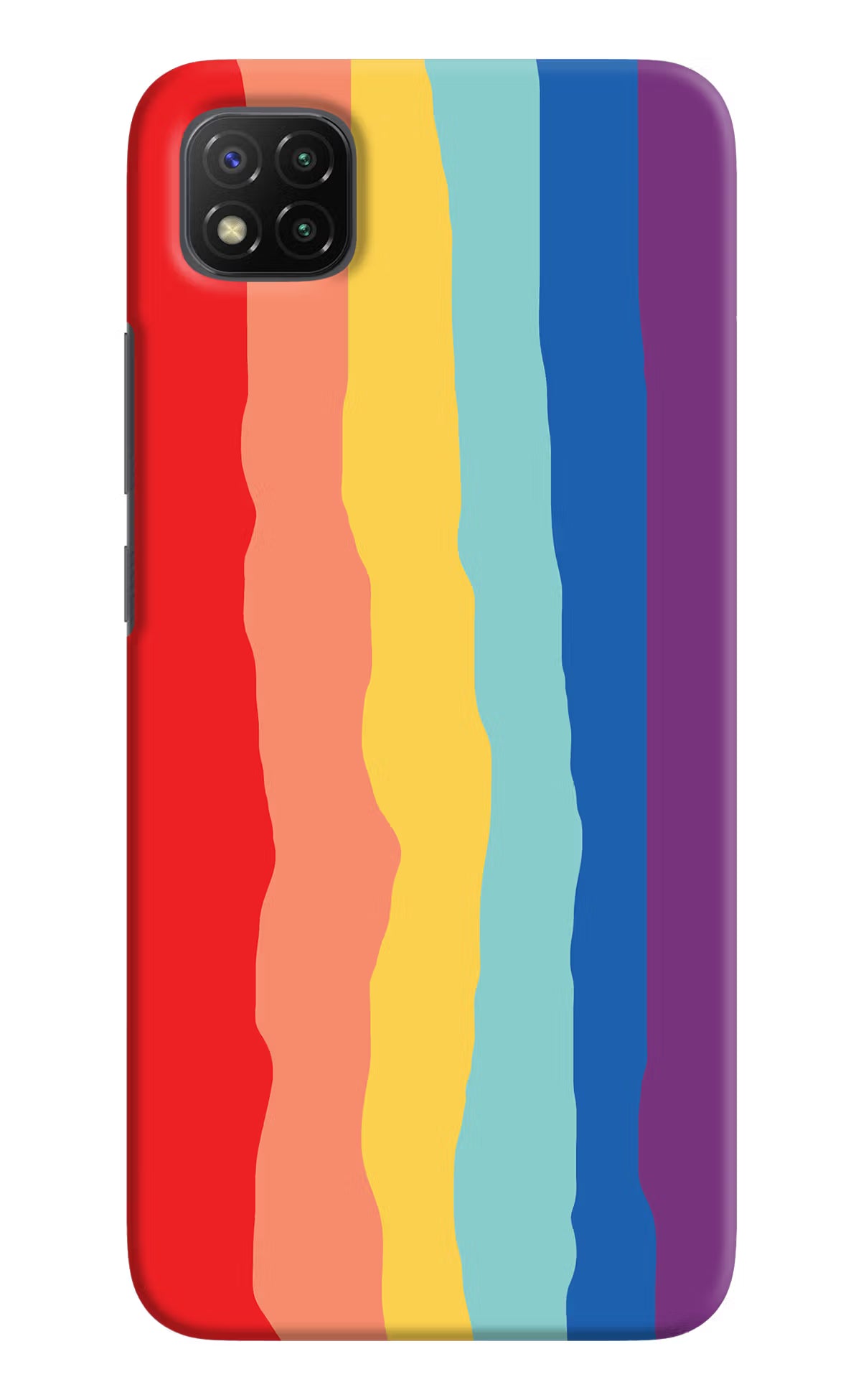 Rainbow Poco C3 Hard Case Back Cover by Casekaro