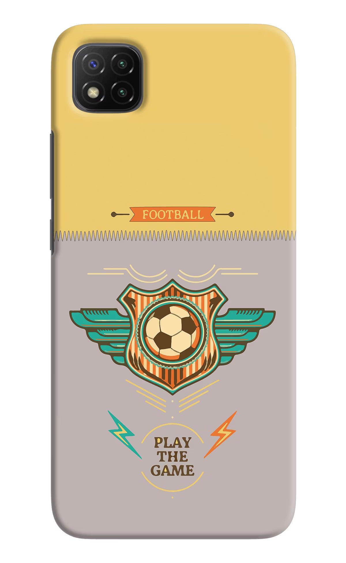 Football Poco C3 Hard Case Back Cover by Casekaro