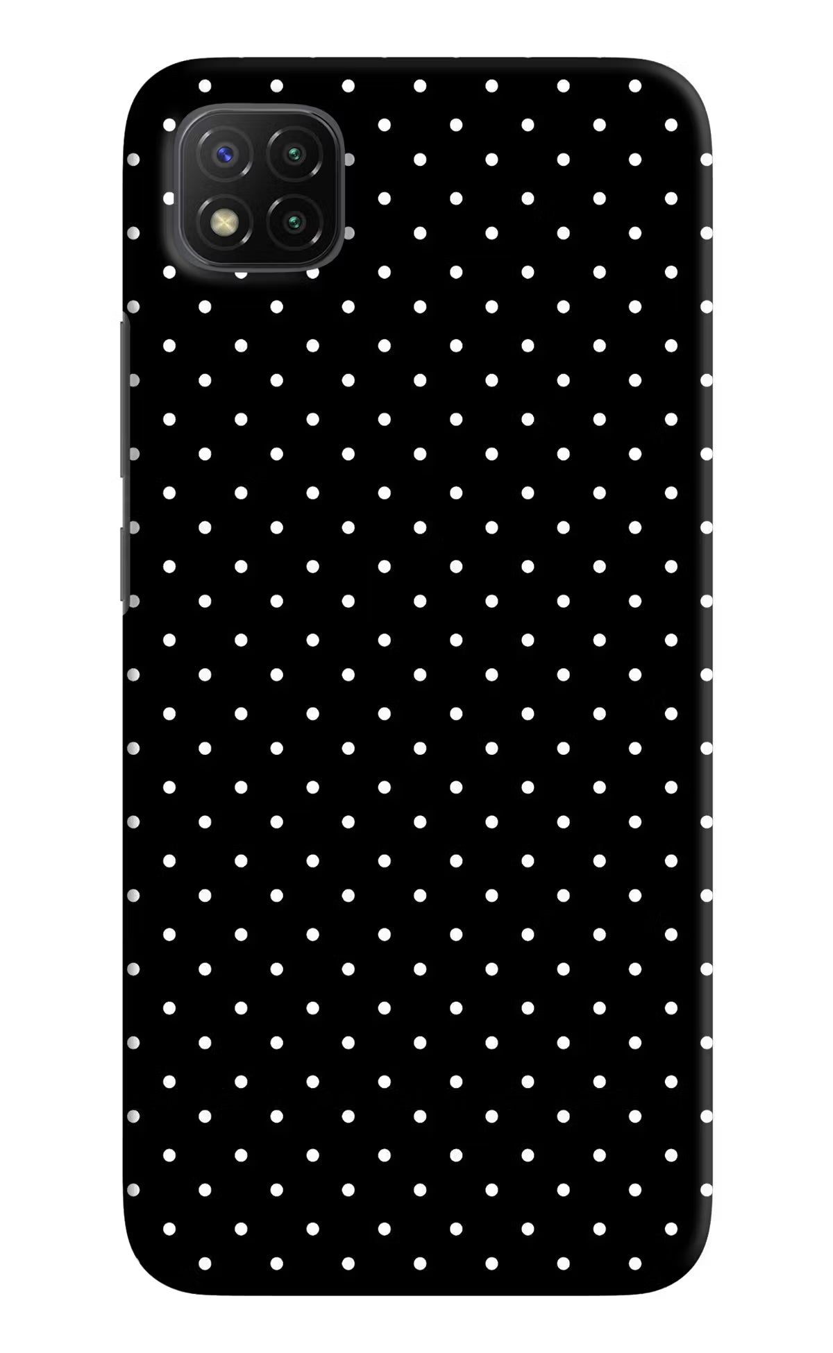 White Dots Poco C3 Hard Case Back Cover by Casekaro