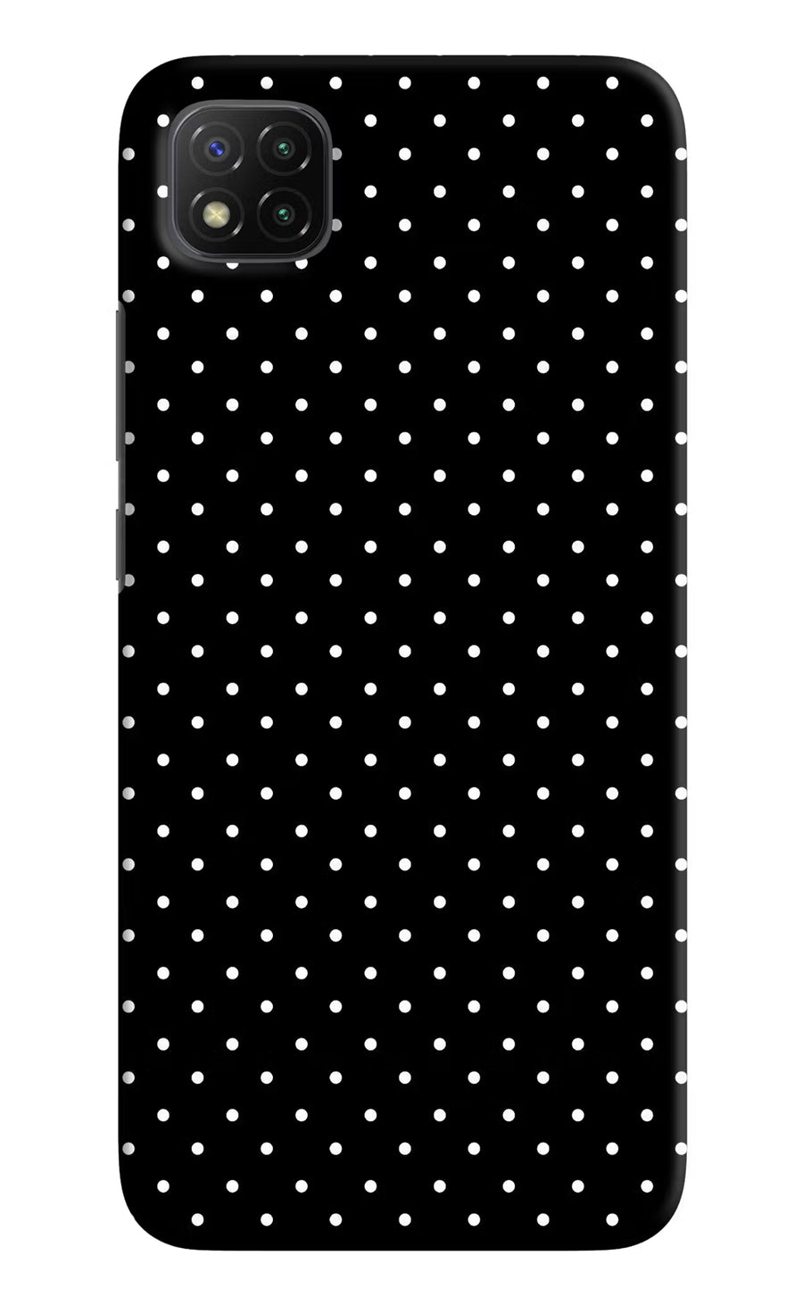 White Dots Poco C3 Back Cover, Hard case