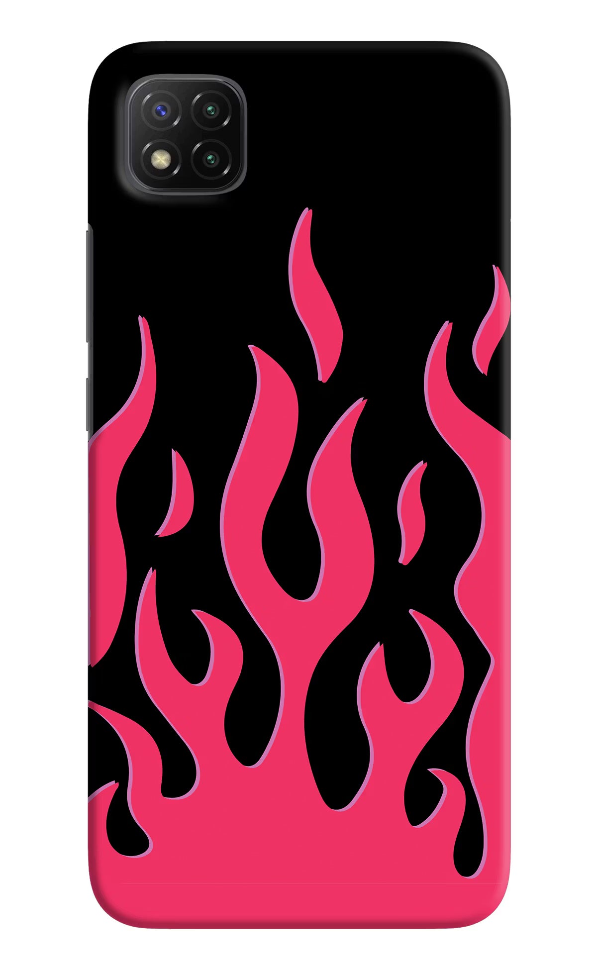 Fire Flames Poco C3 Hard Case Back Cover by Casekaro