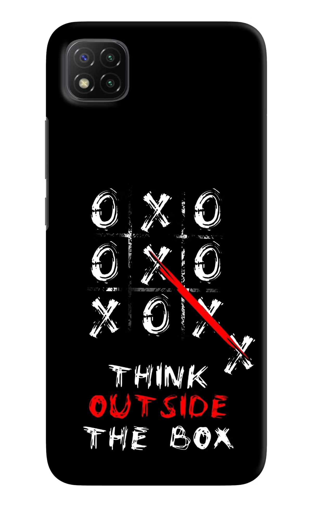 Think out of the BOX Poco C3 Hard Case Back Cover by Casekaro