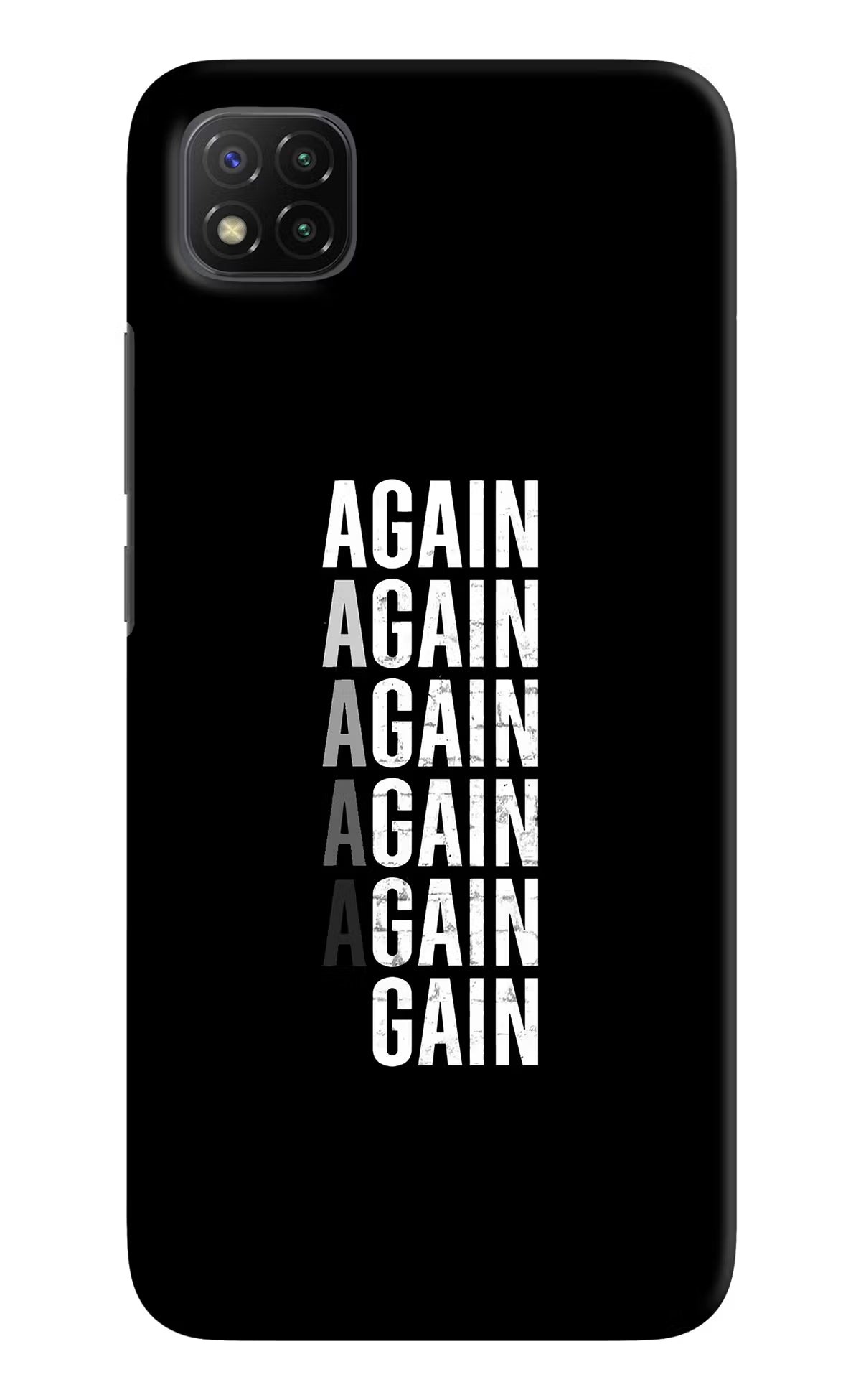 Again Again Gain Poco C3 Hard Case Back Cover by Casekaro