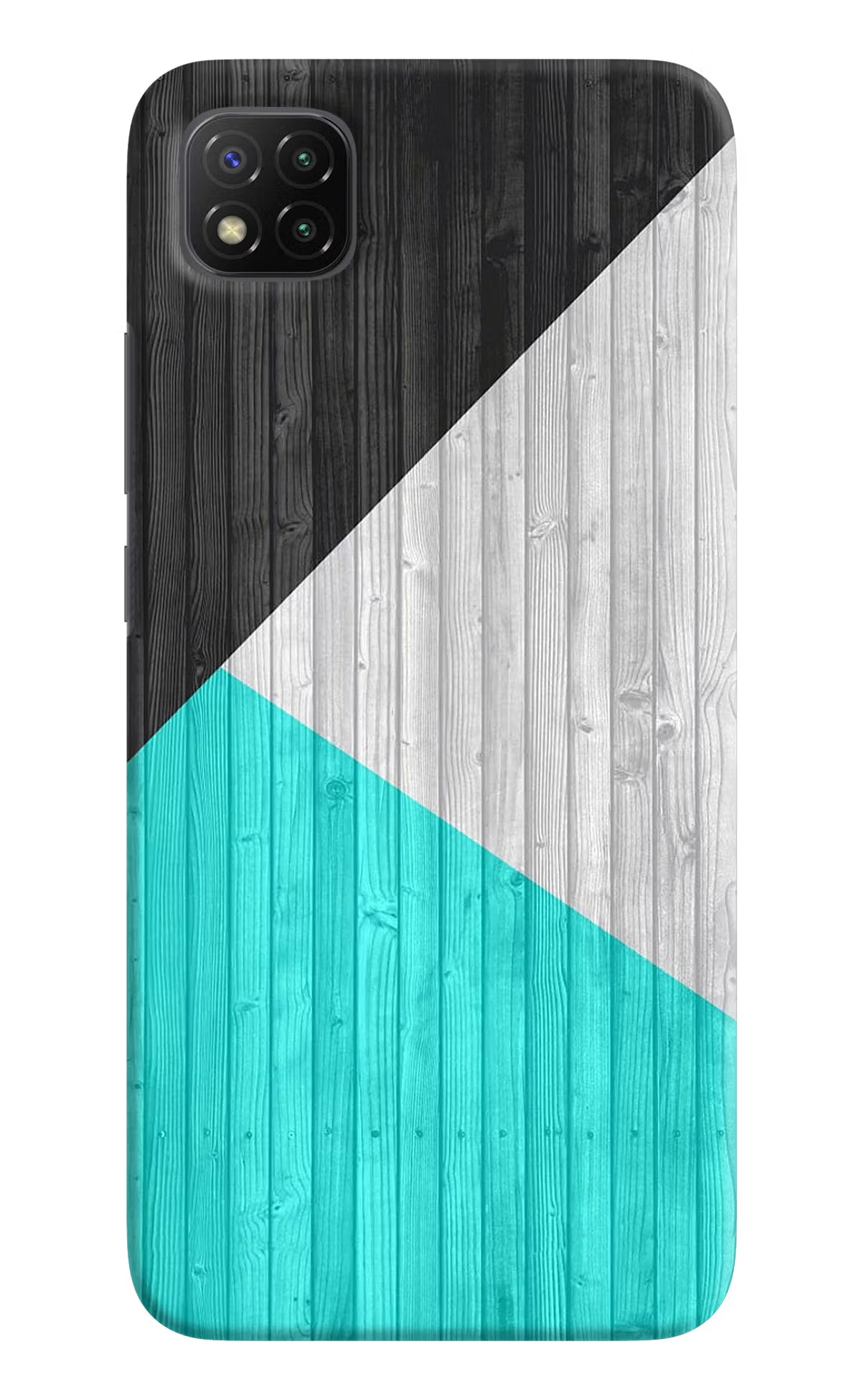 Wooden Abstract Poco C3 Hard Case Back Cover by Casekaro