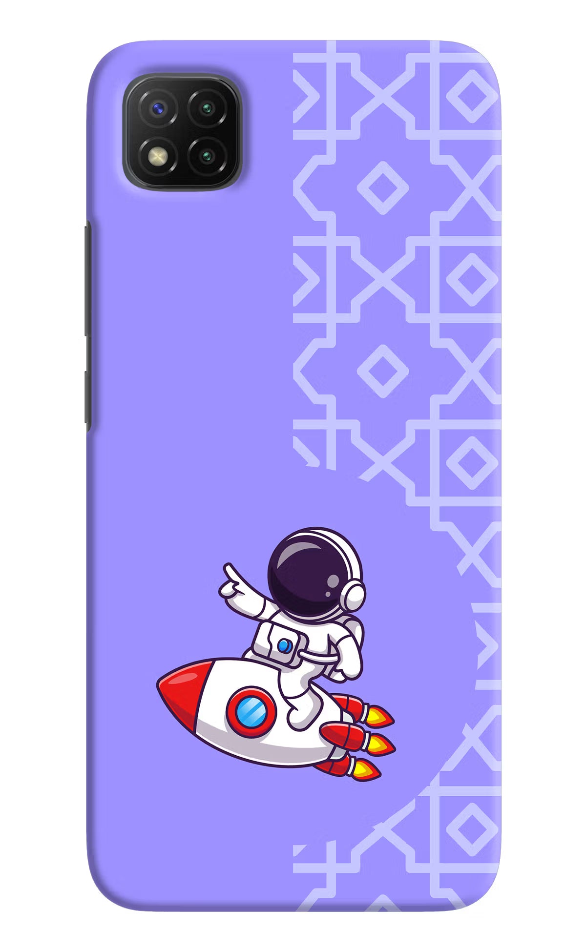 Cute Astronaut Poco C3 Hard Case Back Cover by Casekaro