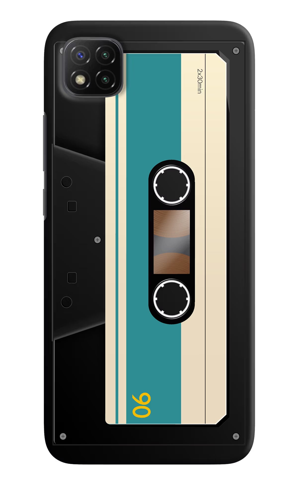 Cassette Poco C3 Hard Case Back Cover by Casekaro