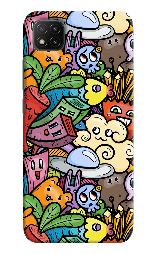 Veggie Doodle Poco C3 Hard Case Back Cover by Casekaro