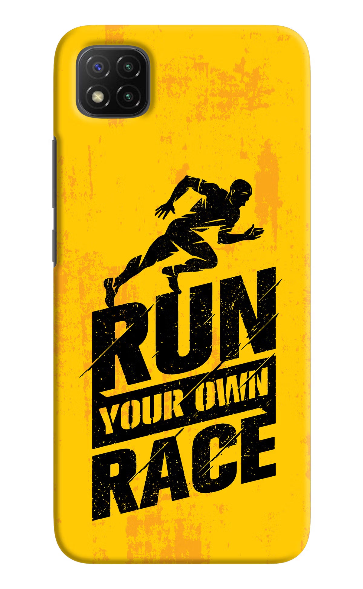 Run Your Own Race Poco C3 Hard Case Back Cover by Casekaro