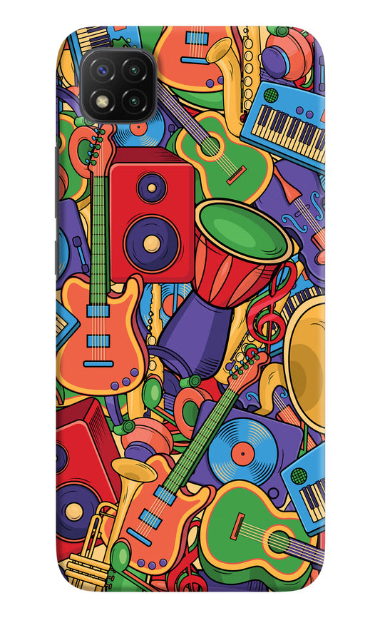 Music Instrument Doodle Poco C3 Hard Case Back Cover by Casekaro